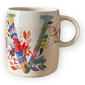 Anthropologie Petal Pallette "V" Mug by Starla Michelle Halfmann